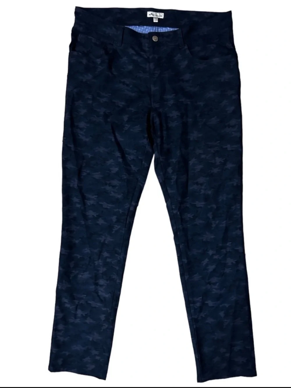 Peter Millar Men's Camo Crown Sport 5 Pkt Navy Performance Pants Size 35/32